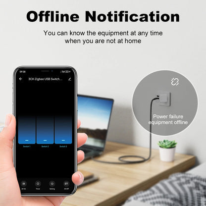 Smart USB Adaptor WiFi Zigbee Mini USB Charger With Voice Control & Timer - ZOOMNSTORE