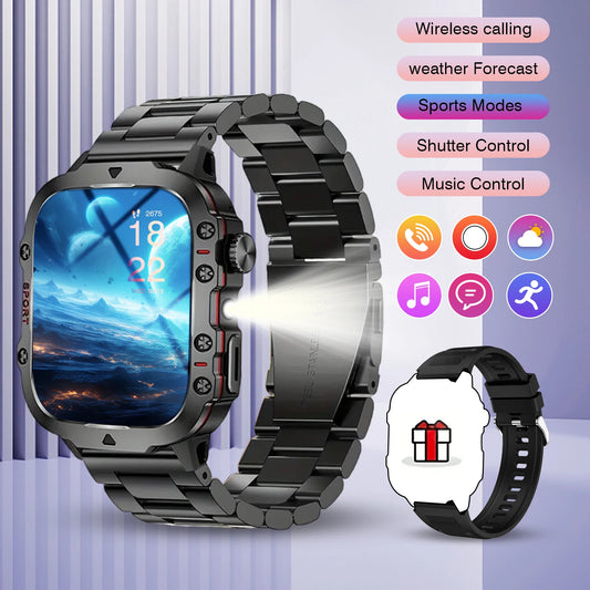 Smart Watch Bluetooth Call - Fitness Tracker, Message Reminder, Dual Straps - ZOOMNSTORE