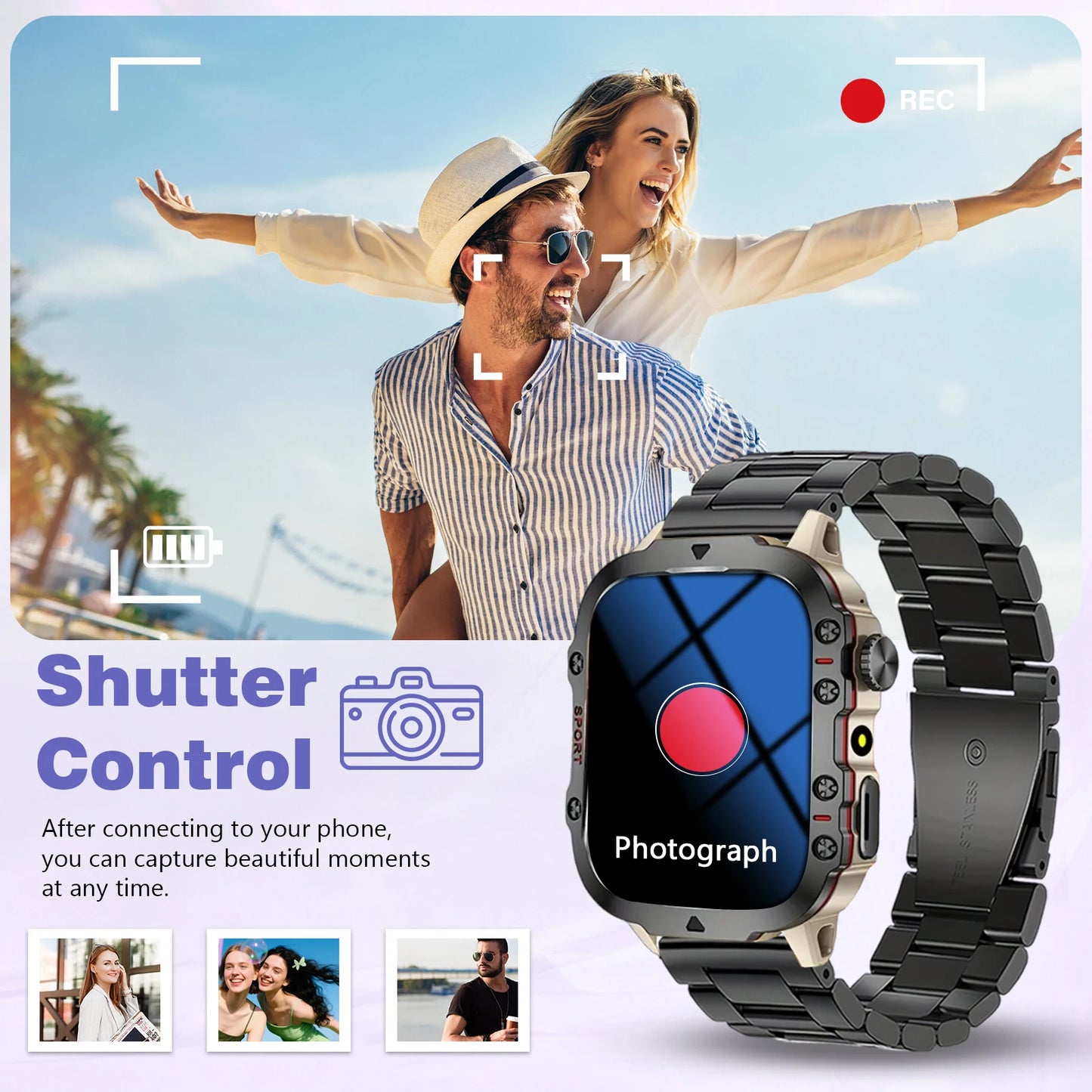 Smart Watch Bluetooth Call - Fitness Tracker, Message Reminder, Dual Straps - ZOOMNSTORE