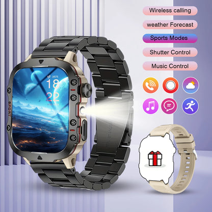 Smart Watch Bluetooth Call - Fitness Tracker, Message Reminder, Dual Straps - ZOOMNSTORE