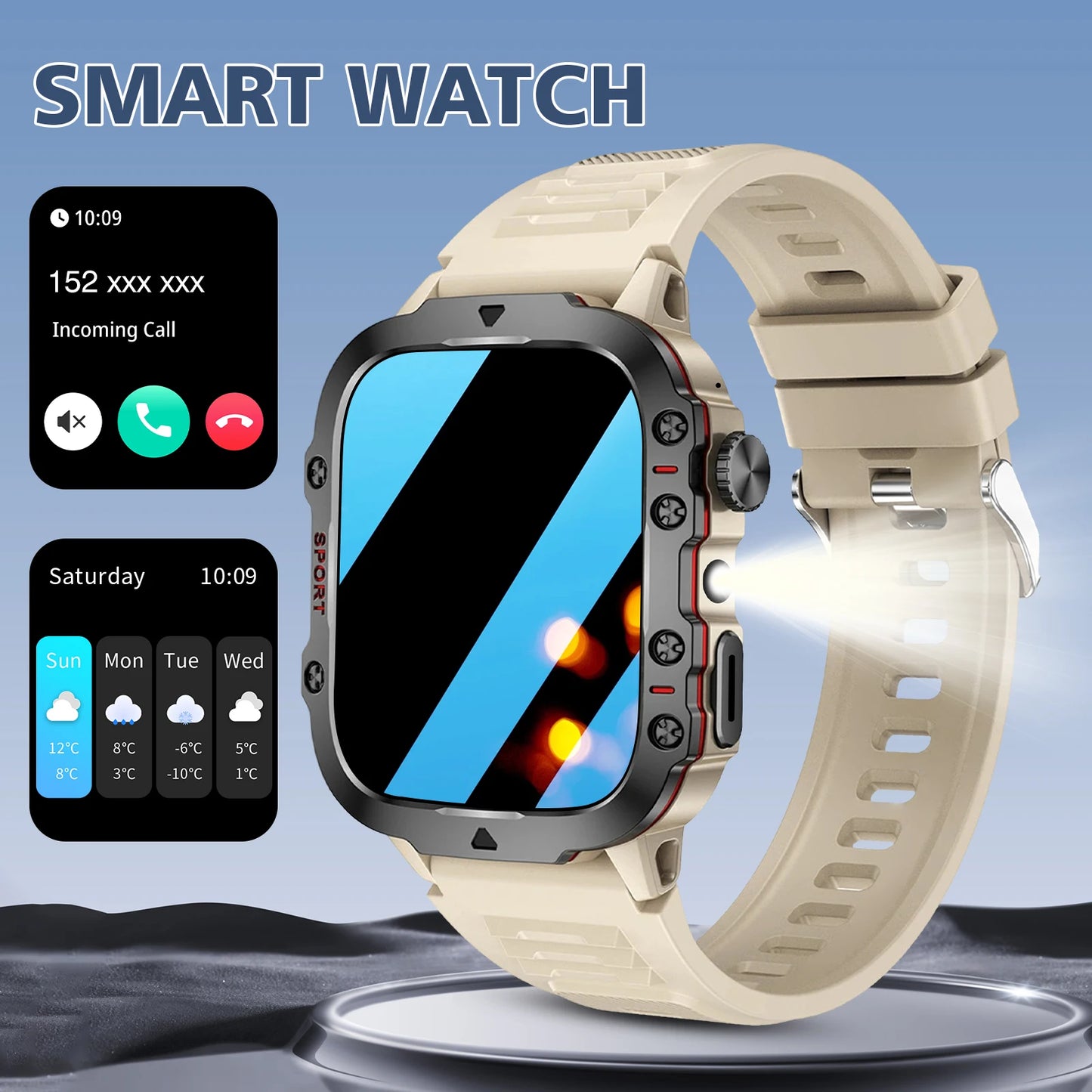 Smart Watch Bluetooth Call - Fitness Tracker, Message Reminder, Dual Straps - ZOOMNSTORE