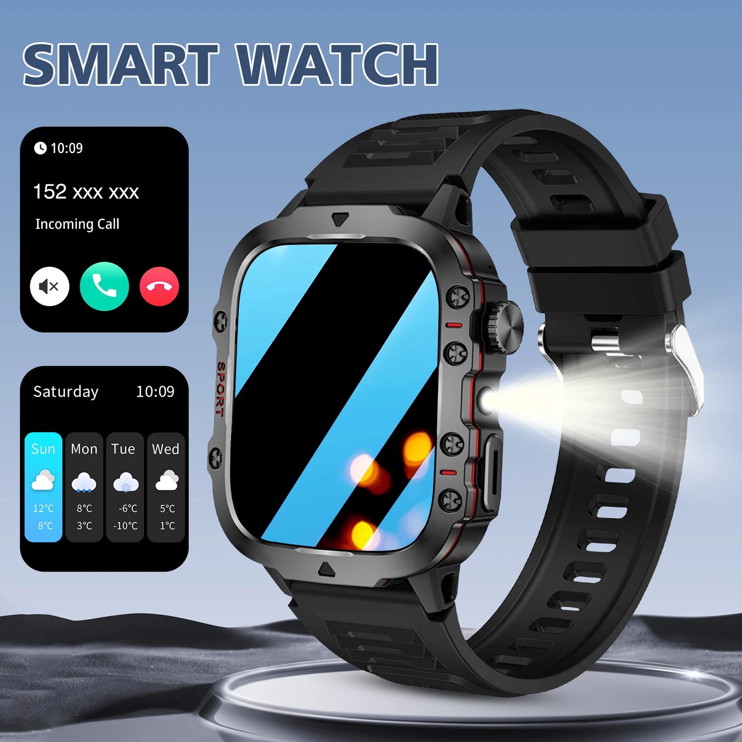 Smart Watch Bluetooth Call - Fitness Tracker, Message Reminder, Dual Straps - ZOOMNSTORE