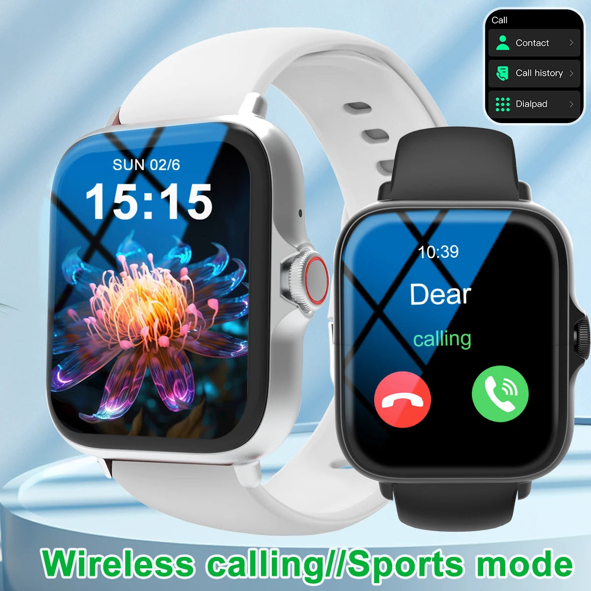 Smart Watch - Touchscreen Call  Message Alerts Music Control iPhone  Android Compatible - ZOOMNSTORE