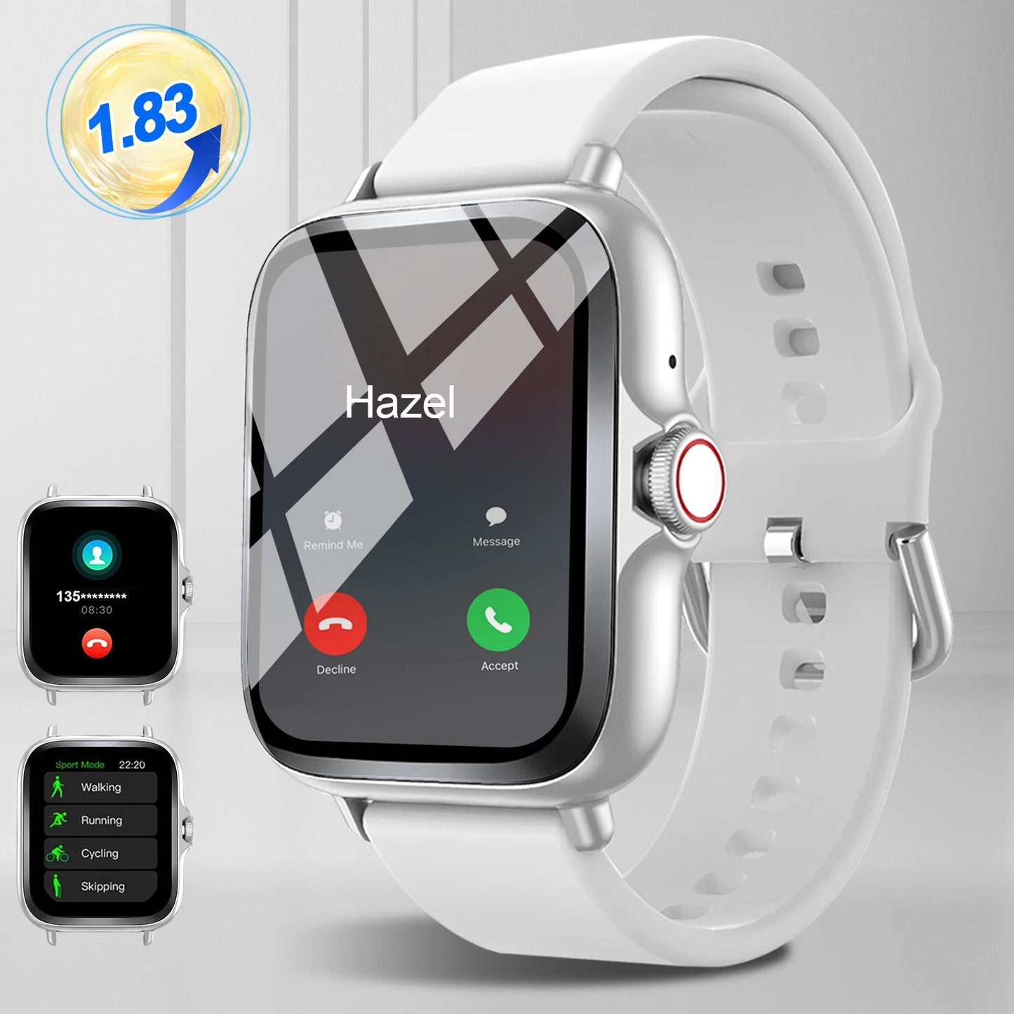Smart Watch - Touchscreen Call  Message Alerts Music Control iPhone  Android Compatible - ZOOMNSTORE