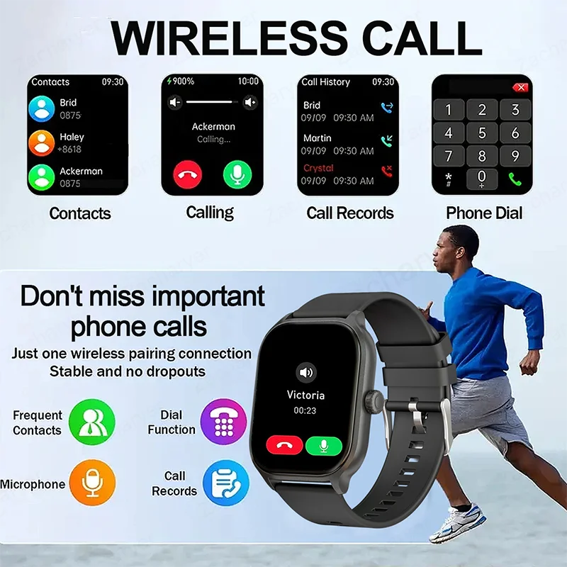 Smart Watch - Wireless Calling | Multi Sport Smartwatch With Heart Rate Monitor - ZOOMNSTORE