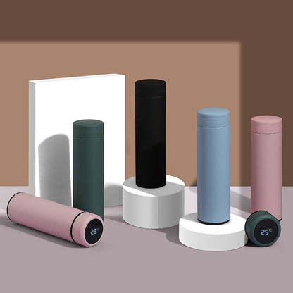 Smart Stainless Steel Water Bottle - 500ml Thermos with Temperature Display Leakproof Vacuum Flask Ideal Coffee Cup  Gift - ZOOMNSTORE