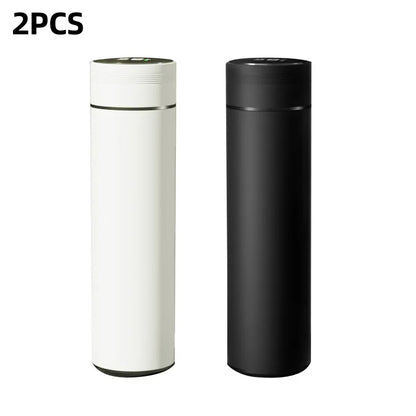 Smart Stainless Steel Water Bottle - 500ml Thermos with Temperature Display Leakproof Vacuum Flask Ideal Coffee Cup  Gift - ZOOMNSTORE