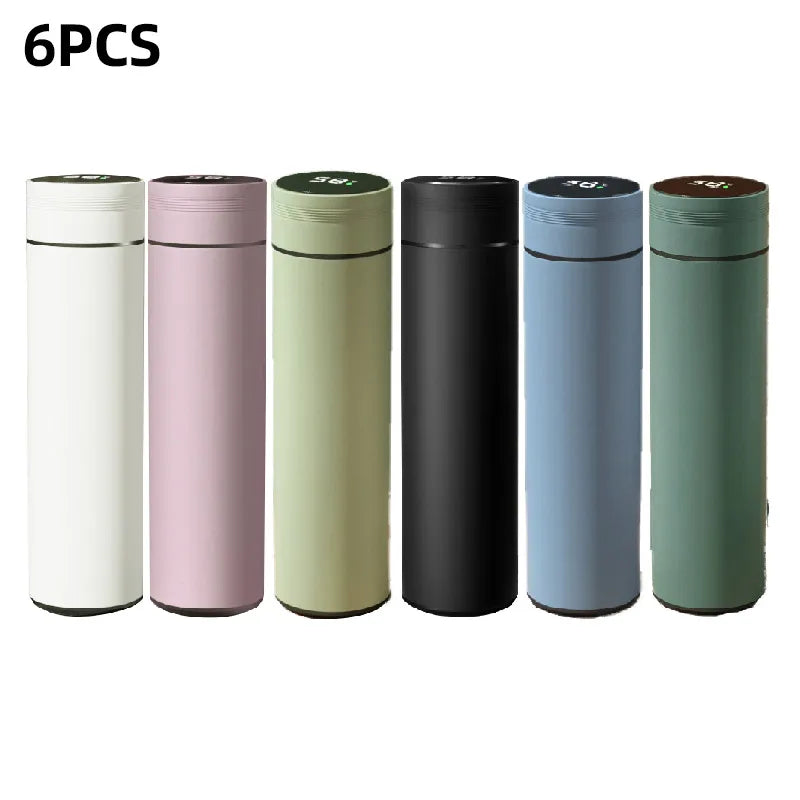Smart Stainless Steel Water Bottle - 500ml Thermos with Temperature Display Leakproof Vacuum Flask Ideal Coffee Cup  Gift - ZOOMNSTORE