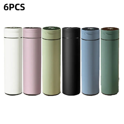 Smart Stainless Steel Water Bottle - 500ml Thermos with Temperature Display Leakproof Vacuum Flask Ideal Coffee Cup  Gift - ZOOMNSTORE