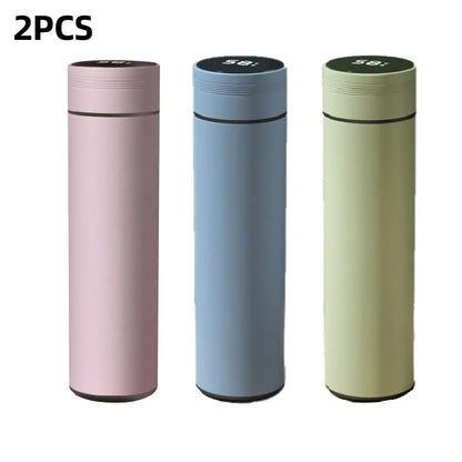 Smart Stainless Steel Water Bottle - 500ml Thermos with Temperature Display Leakproof Vacuum Flask Ideal Coffee Cup  Gift - ZOOMNSTORE