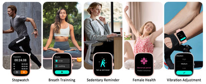Smart Waterproof Smartwatch - 1.91" Square Screen Fitness Tracker with Heart Rate Monitor & 110 Sport Modes - ZOOMNSTORE