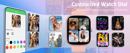 Smart Waterproof Smartwatch - 1.91" Square Screen Fitness Tracker with Heart Rate Monitor & 110 Sport Modes - ZOOMNSTORE