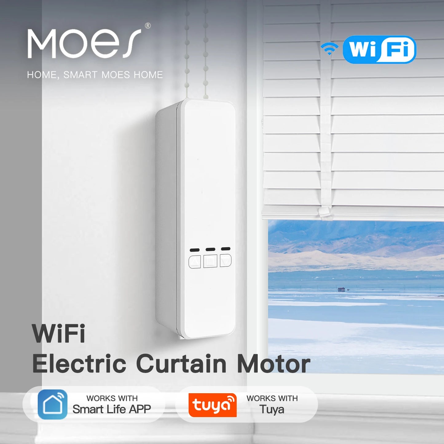 Smart WiFi Electric Roller Blinds - Tuya Motorized Shades with RF Remote  App Control - ZOOMNSTORE