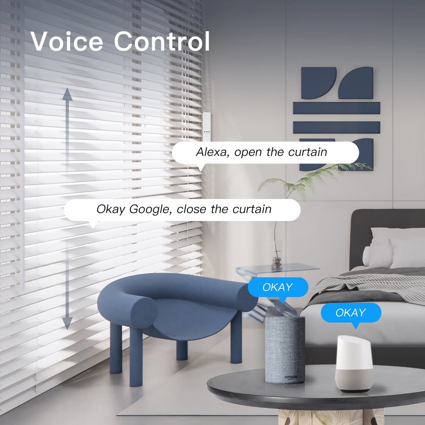 Smart WiFi Electric Roller Blinds - Tuya Motorized Shades with RF Remote  App Control - ZOOMNSTORE