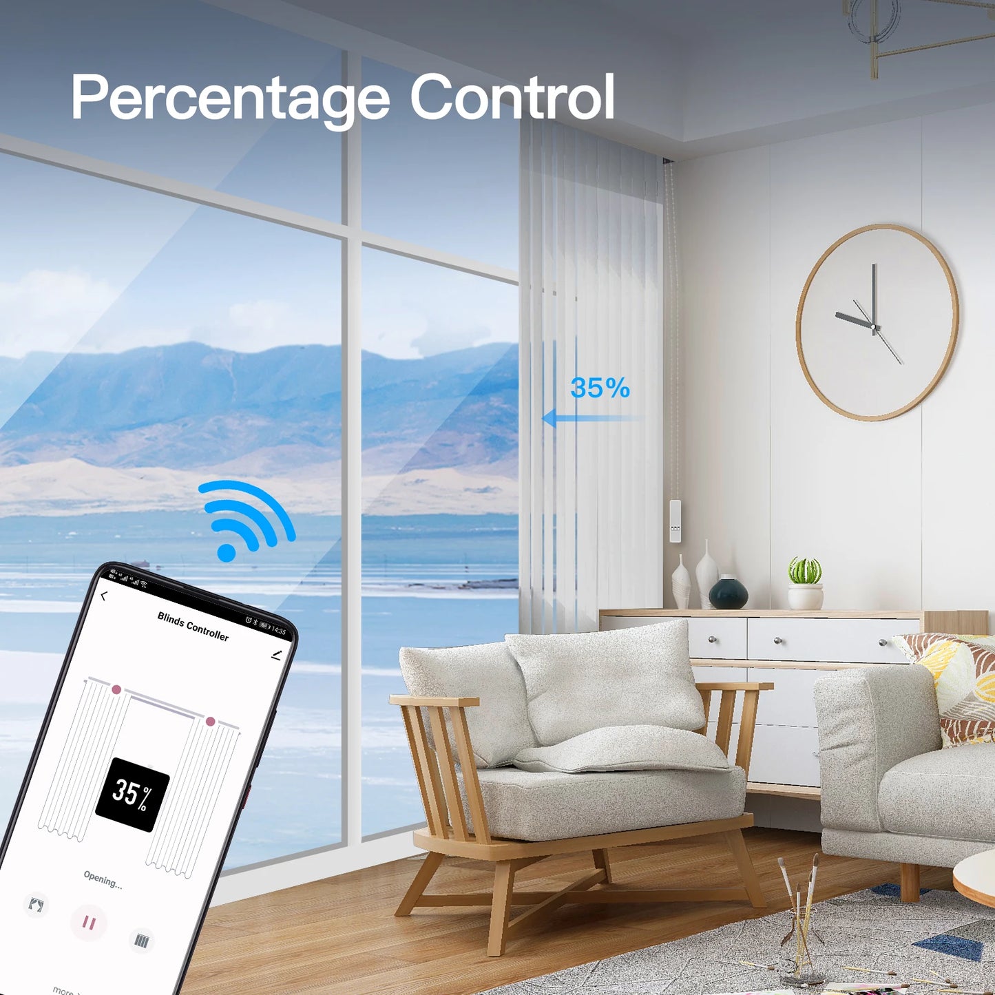 Smart WiFi Electric Roller Blinds - Tuya Motorized Shades with RF Remote  App Control - ZOOMNSTORE