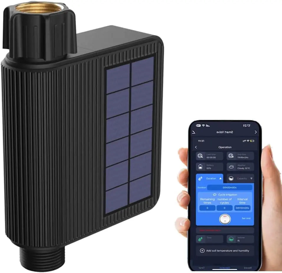 Smart WiFi Solar Watering Timer - Drip Irrigation System with Flow Recorder - ZOOMNSTORE