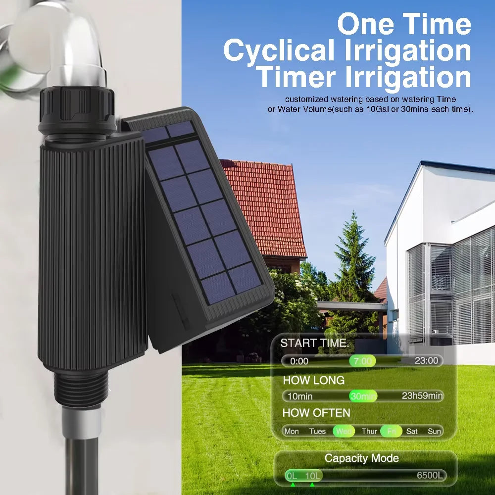 Smart WiFi Solar Watering Timer - Drip Irrigation System with Flow Recorder - ZOOMNSTORE