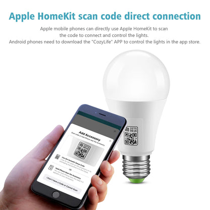 Smart Wifi Light Bulb - HomeKit LED Bulb E27 Multicolor Dimmable Smart Lamp - ZOOMNSTORE