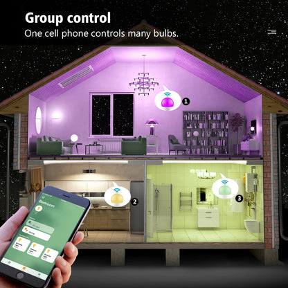Smart Wifi Light Bulb - HomeKit LED Bulb E27 Multicolor Dimmable Smart Lamp - ZOOMNSTORE