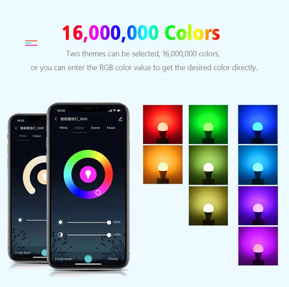 Smart Wifi Light Bulb - HomeKit LED Bulb E27 Multicolor Dimmable Smart Lamp - ZOOMNSTORE