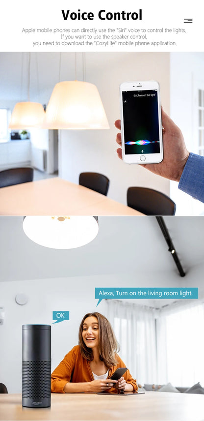 Smart Wifi Light Bulb - HomeKit LED Bulb E27 Multicolor Dimmable Smart Lamp - ZOOMNSTORE