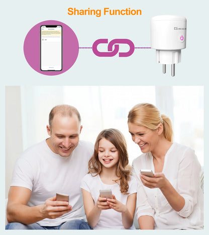 Smart Wifi Plug - 20A EU Smart Socket with Energy Usage Monitor & Alexa Compatible - ZOOMNSTORE