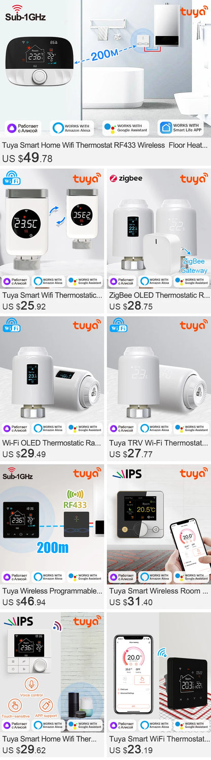 Smart Wifi Thermostat - Programmable Heating Thermostat For Floor Heating Control - ZOOMNSTORE