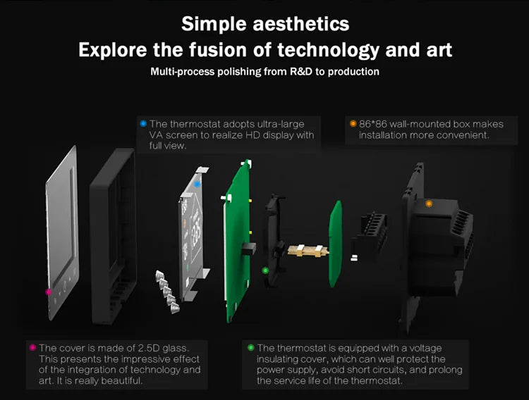 Smart Wifi Thermostat - Programmable Heating Thermostat For Floor Heating Control - ZOOMNSTORE
