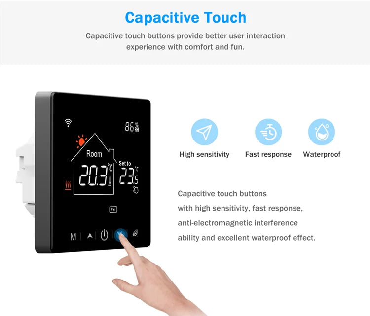 Smart Wifi Thermostat - Programmable Heating Thermostat For Floor Heating Control - ZOOMNSTORE