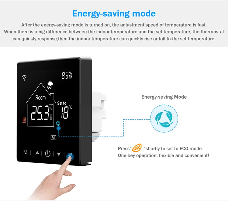 Smart Wifi Thermostat - Programmable Heating Thermostat For Floor Heating Control - ZOOMNSTORE