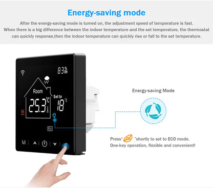 Smart Wifi Thermostat - Programmable Heating Thermostat For Floor Heating Control - ZOOMNSTORE