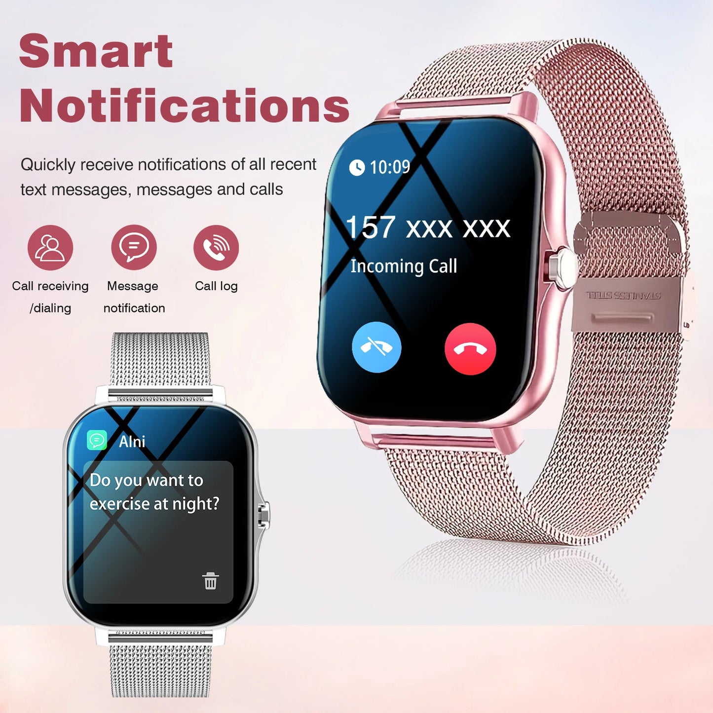Smartwatch Phone Calling - Multi Sport Watch With Call Reminder & Message Alert - ZOOMNSTORE