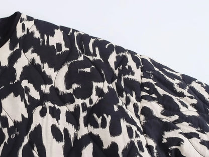Snake Skin Print Long Sleeve Jacket - Womens Fashion Outerwear 2024 - ZOOMNSTORE