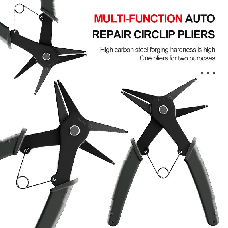 2 in 1 Snap Ring Pliers - Multifunctional Internal External Retaining Tool - ZOOMNSTORE