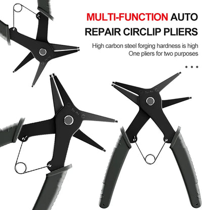 2 in 1 Snap Ring Pliers - Multifunctional Internal External Retaining Tool - ZOOMNSTORE