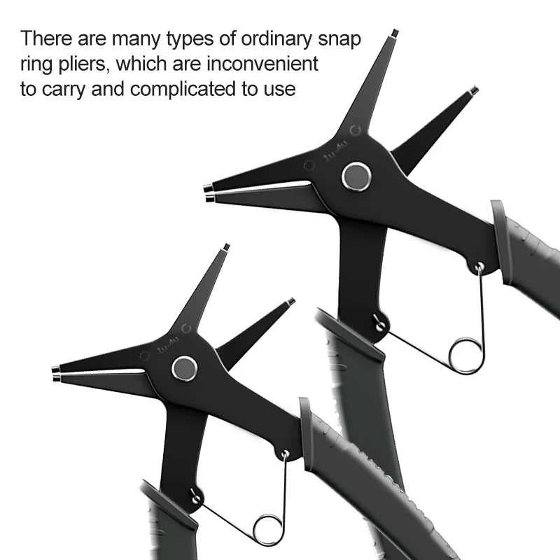 2 in 1 Snap Ring Pliers - Multifunctional Internal External Retaining Tool - ZOOMNSTORE
