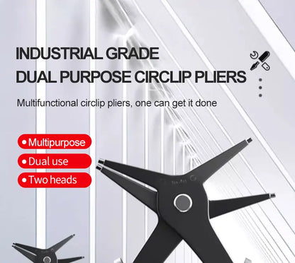 2 in 1 Snap Ring Pliers - Multifunctional Internal External Retaining Tool - ZOOMNSTORE