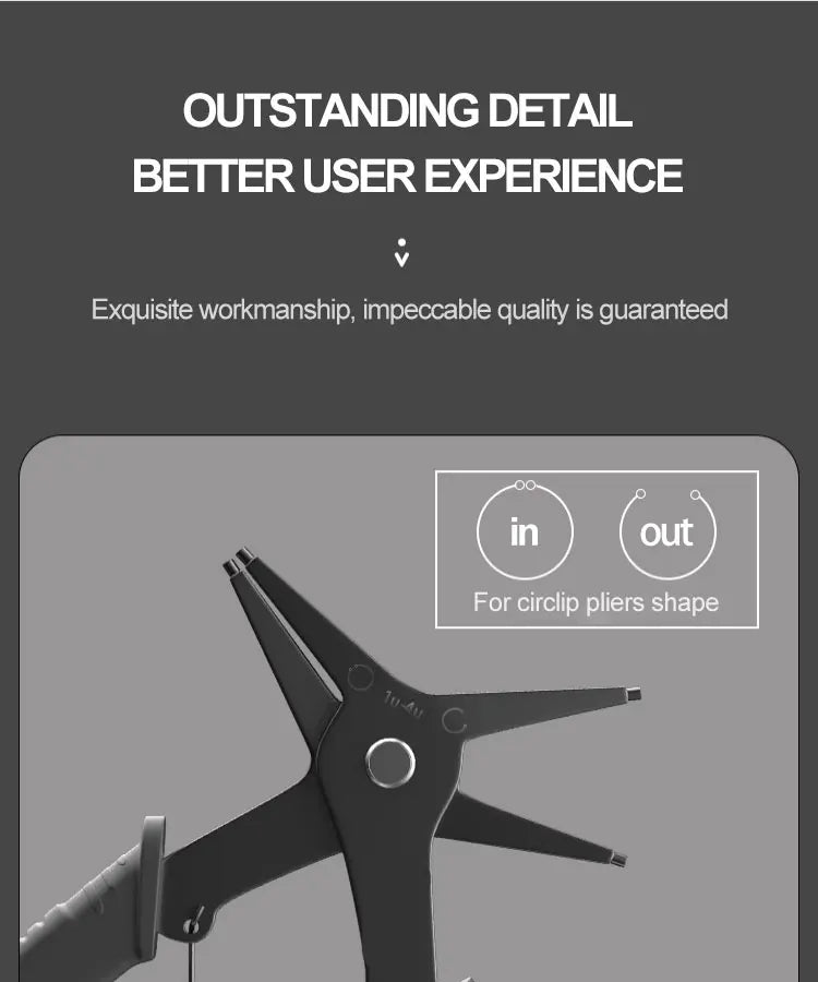 2 in 1 Snap Ring Pliers - Multifunctional Internal External Retaining Tool - ZOOMNSTORE