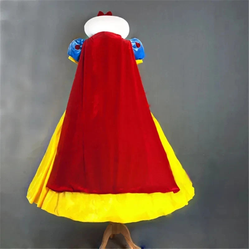 Classic Fairy Tale Snow White Princess Costume Adults Women Halloween Performance Fantasia Princess Cosplay Role Playing Dresses - ZOOMNSTORE