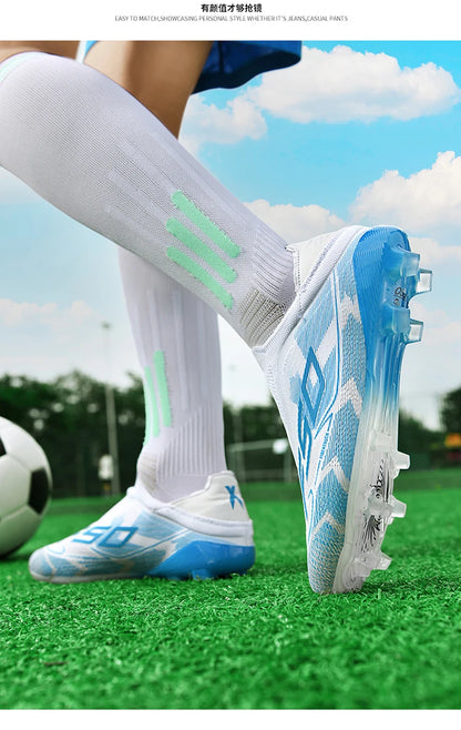 Soccer Shoes Cleats - Men Professional Football Boots FG Firm Ground Non Slip Sneakers - ZOOMNSTORE