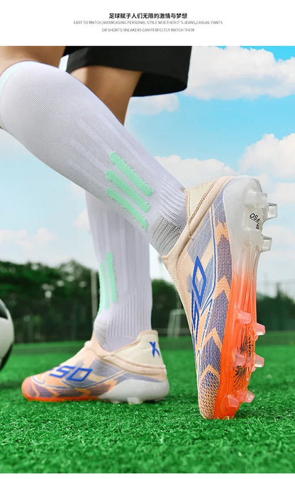 Soccer Shoes Cleats - Men Professional Football Boots FG Firm Ground Non Slip Sneakers - ZOOMNSTORE