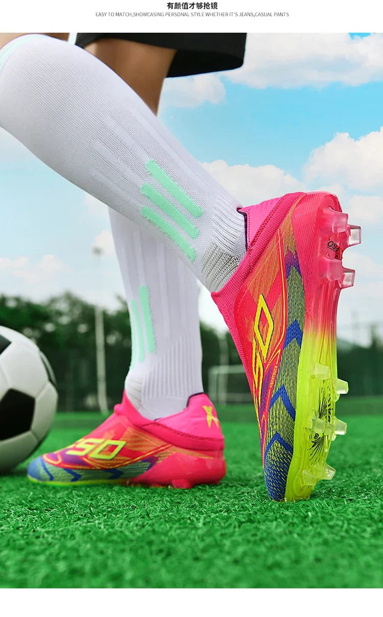 Soccer Shoes Cleats - Men Professional Football Boots FG Firm Ground Non Slip Sneakers - ZOOMNSTORE