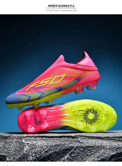 Soccer Shoes Cleats - Men Professional Football Boots FG Firm Ground Non Slip Sneakers - ZOOMNSTORE