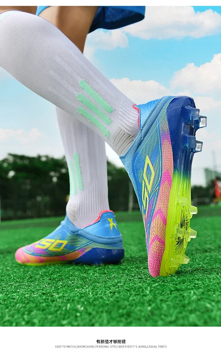 Soccer Shoes Cleats - Men Professional Football Boots FG Firm Ground Non Slip Sneakers - ZOOMNSTORE
