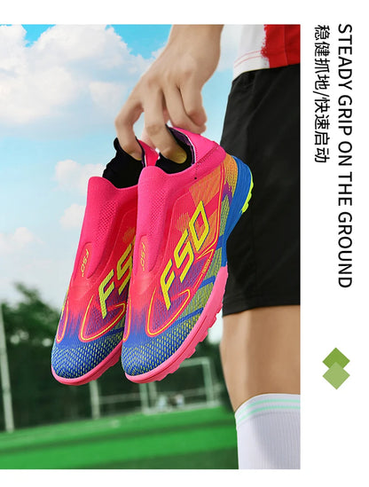 Soccer Shoes Cleats - Men Professional Football Boots FG Firm Ground Non Slip Sneakers - ZOOMNSTORE