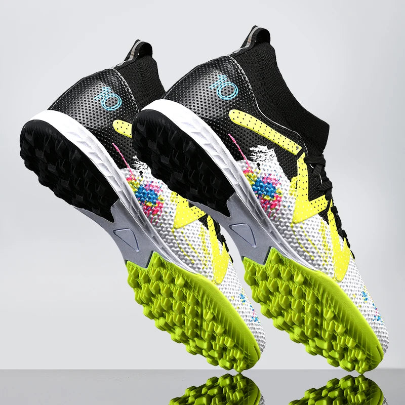 Soccer Shoes Turf – Durable High Top Football Shoes With Rubber Outsole Cleats - ZOOMNSTORE