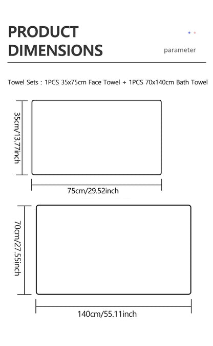 Soft Absorbent Bath Towels - Comfortable Large Towels for Men and Women - ZOOMNSTORE