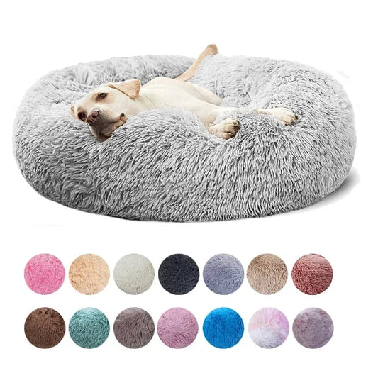 Soft Cat Bed - Plush Donut Pet Nest With Washable Corduroy Cover & Anti Slip Mat - ZOOMNSTORE