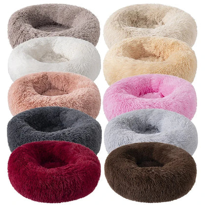 Soft Cat Bed - Plush Donut Pet Nest With Washable Corduroy Cover & Anti Slip Mat - ZOOMNSTORE