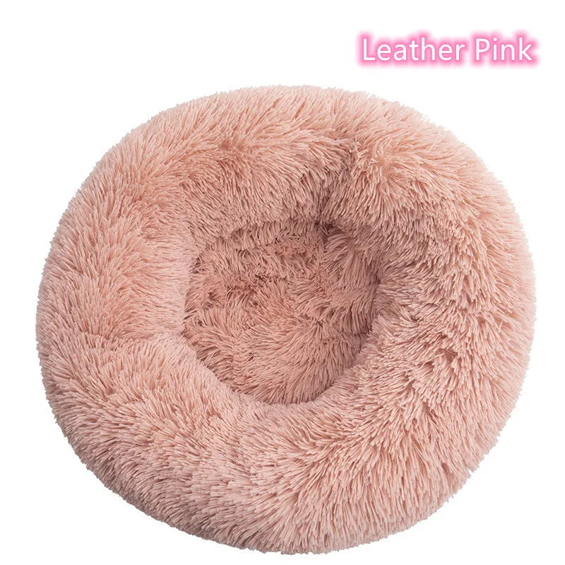 Soft Cat Bed - Plush Donut Pet Nest With Washable Corduroy Cover & Anti Slip Mat - ZOOMNSTORE